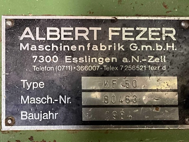 1984 fezer kf 50 kettingfreesmachine - afbeelding 8 van  8
