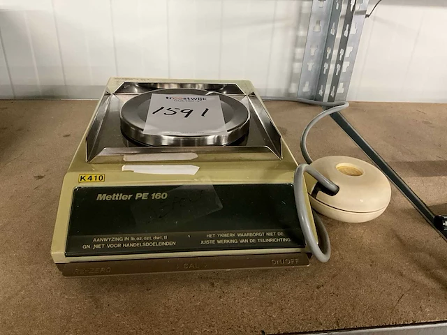 1984 mettler pe160 precisieweegschaal - afbeelding 1 van  4