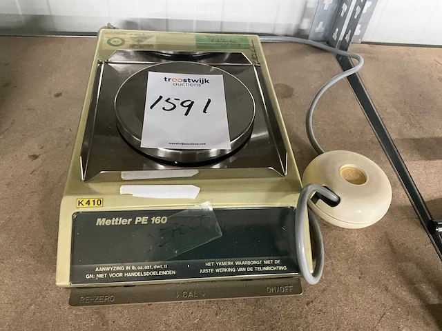 1984 mettler pe160 precisieweegschaal - afbeelding 2 van  4