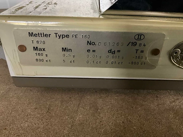1984 mettler pe160 precisieweegschaal - afbeelding 4 van  4