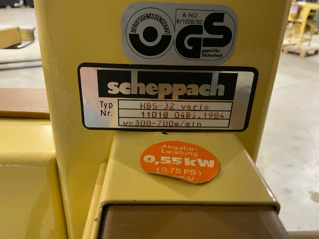 1984 scheppach hbs 32- vario lintzaagmachine - afbeelding 8 van  9