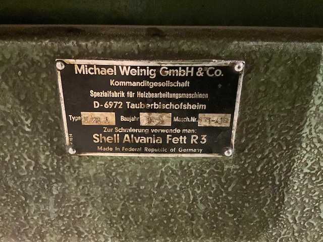1984 weinig unimat 22a vierzijdige profileer- en schaafmachine - afbeelding 15 van  17