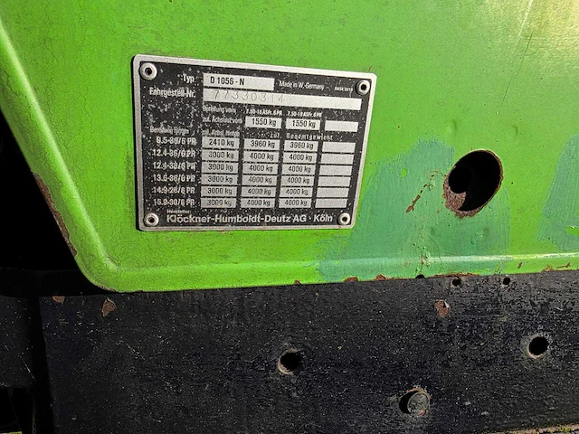 1985 deutz d 6007c tweewielaangedreven landbouwtractor - afbeelding 4 van  28