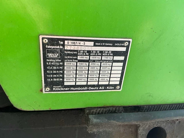 1985 deutz-fahr dx3.50 oldtimer tractor - afbeelding 20 van  27