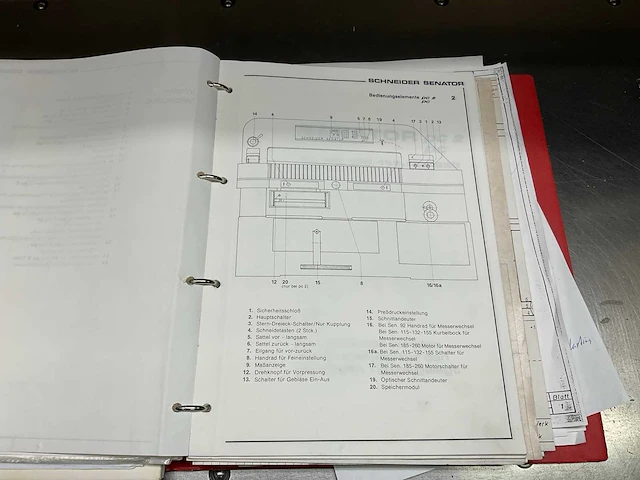 1985 schneider senator 115 pc2 quillotineschaar / snijmachine - afbeelding 11 van  21