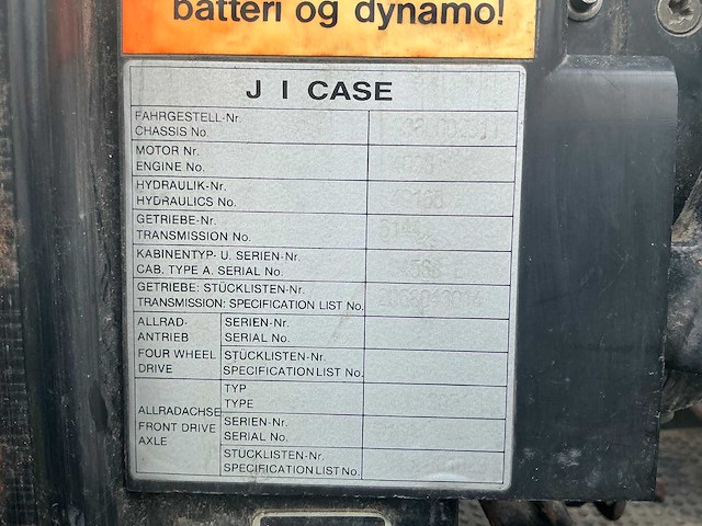 1986 case 1455 xl vierwielaangedreven landbouwtractor - afbeelding 44 van  51