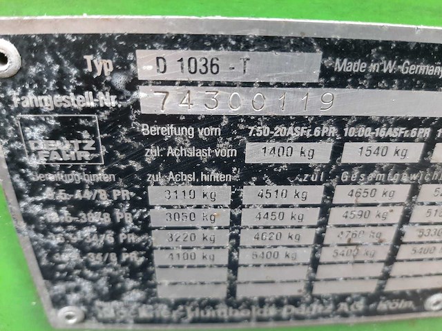 1986 deutz-fahr dx 4.30 tweewielaangedreven landbouwtractor - afbeelding 21 van  29