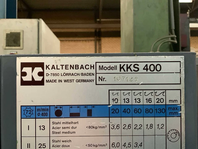 1986 kaltenbach kks 400 h afkortcirkelzaagmachine - afbeelding 15 van  22