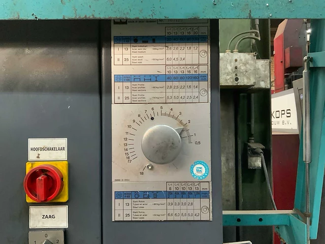 1986 kaltenbach kks 400 h afkortcirkelzaagmachine - afbeelding 18 van  22
