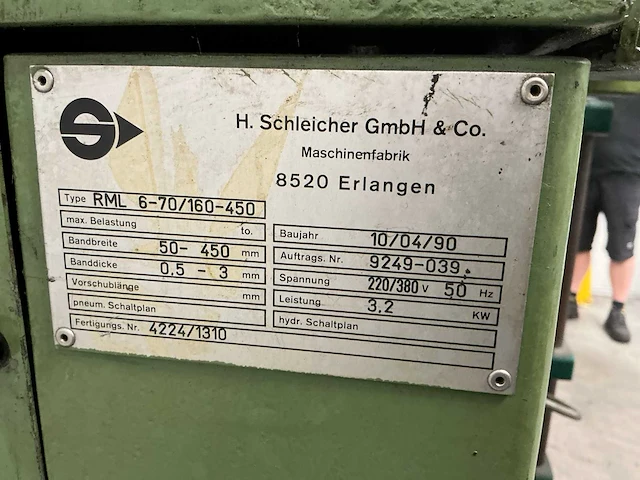 1986 schleicher rml 6-70/160-450 richtmachine - afbeelding 7 van  15
