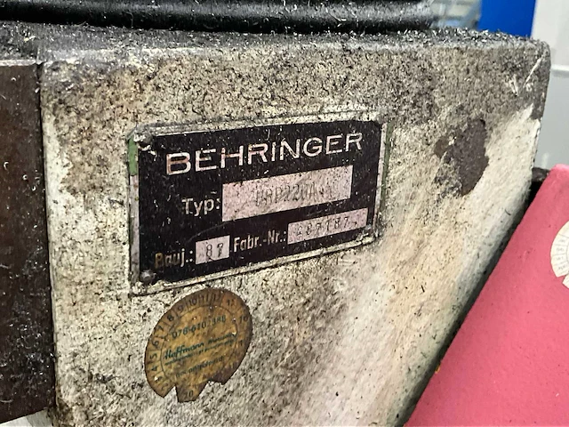 1987 behringer hbp 220a horizontale bandzaagmachine - afbeelding 17 van  24
