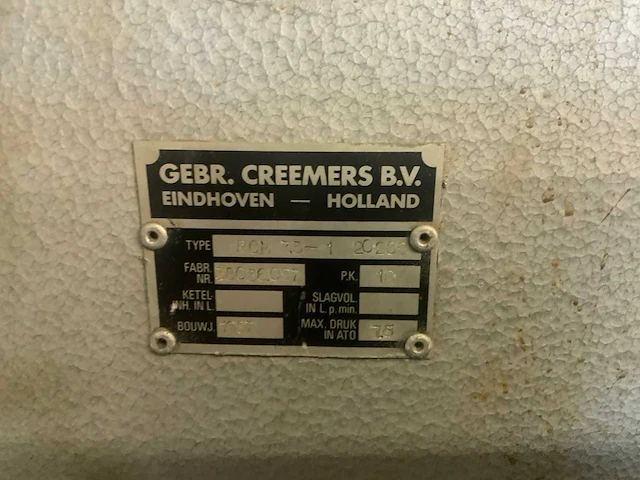 1987 creemers rcm 7.5-1 schroefcompressor - afbeelding 5 van  8