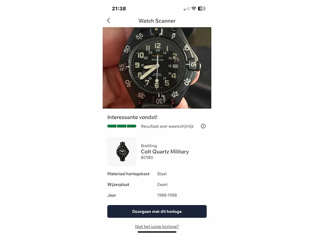 1988 breitling colt military horloge - afbeelding 6 van  6