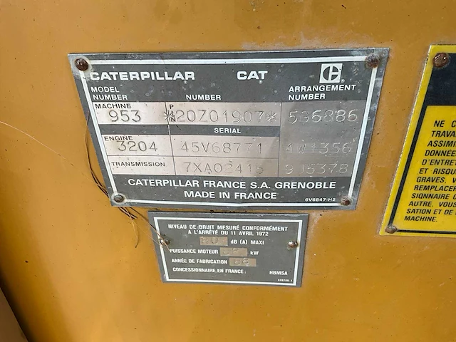1988 caterpillar 953 bulldozer - afbeelding 31 van  38