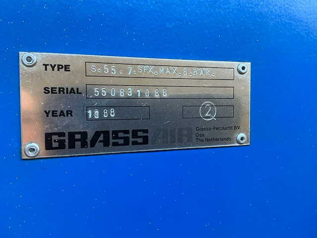1988 grassair s55.7.sfx schroefcompressor - afbeelding 13 van  20