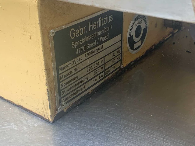 1988 herlitzius a90 kompakt roggebroodsnijmachine - afbeelding 5 van  13