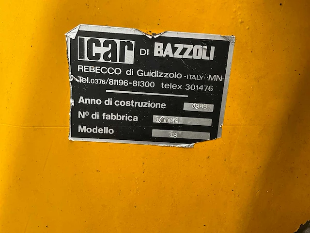 1988 icar bazzoli b3 getrokken graafmachine - afbeelding 17 van  25