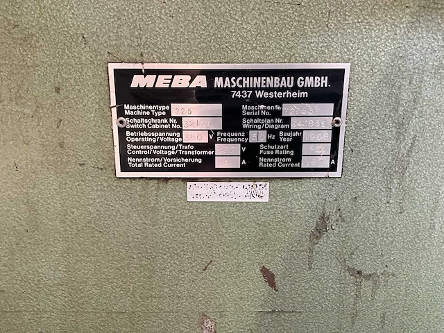 1988 meba 325 bandzaag machine - afbeelding 6 van  15