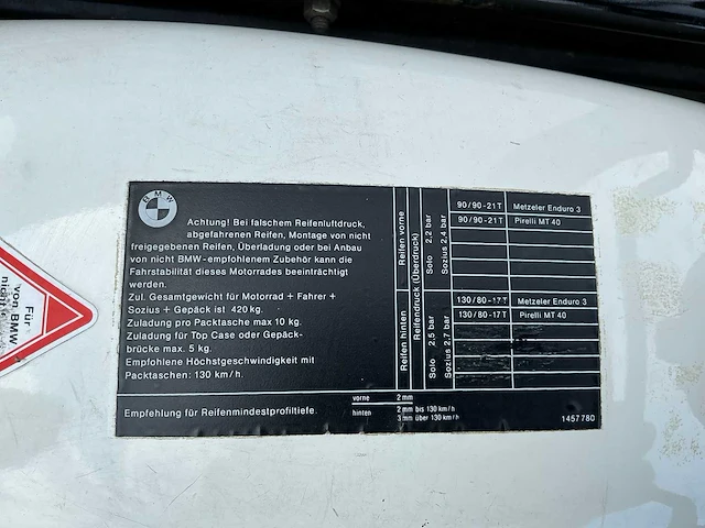 1989 bmw r100 gs paris dakar - afbeelding 28 van  39