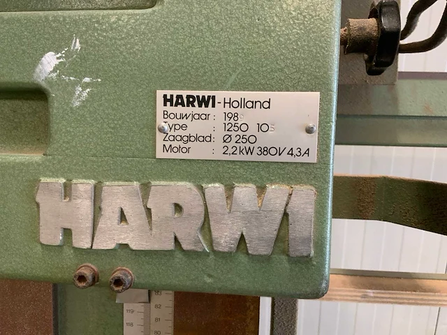 1989 harwi 1250 verticale platenzaag - afbeelding 5 van  5