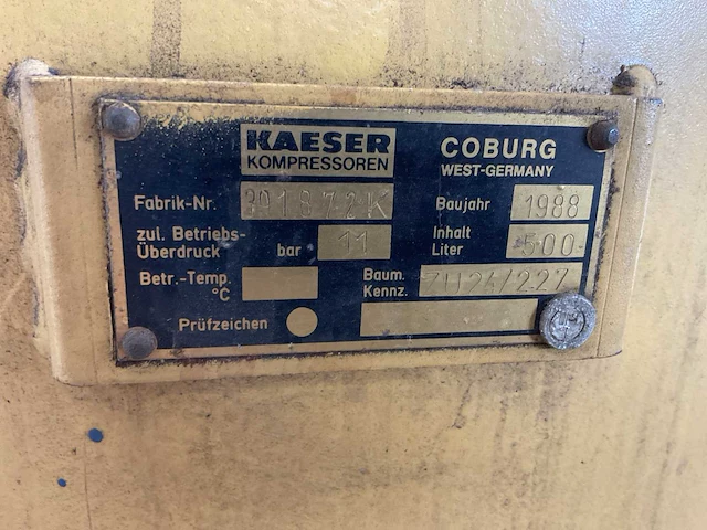 1989 kaeser sigma-profi sk 26 schroefcompressor + buffertank - afbeelding 4 van  14