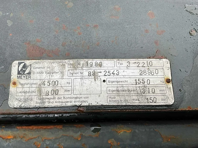 1989 meyer 3-2210 balenklem - afbeelding 4 van  7