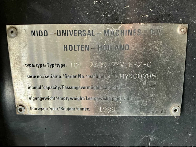 1989 nido hyl-240k sneeuwschuiver - afbeelding 6 van  14