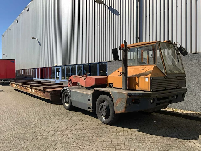 1989 sisu tr-160al2 4x4 / 2800 terminal trekker met zwaarlast oplegger - afbeelding 1 van  31