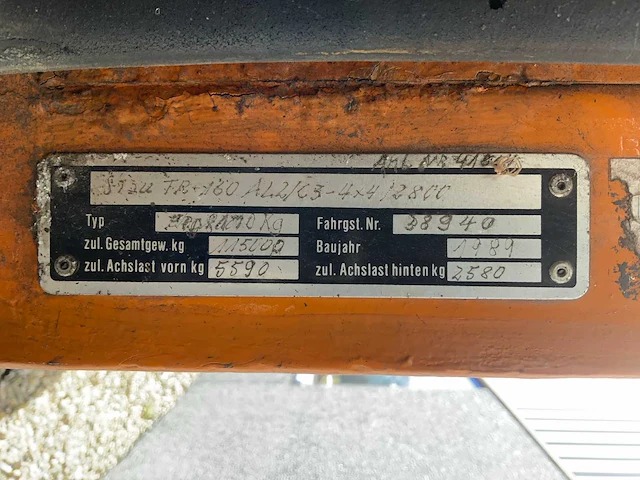 1989 sisu tr-160al2 4x4 / 2800 terminal trekker met zwaarlast oplegger - afbeelding 13 van  31