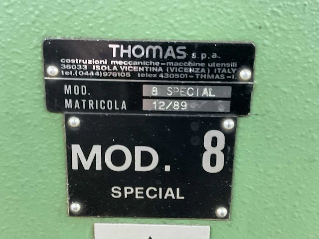1989 thomas 8 special afkortcirkelzaagmachine - afbeelding 2 van  10