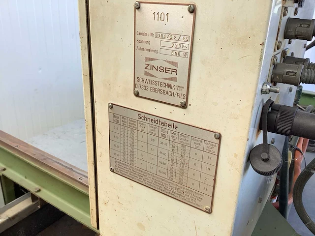 1989 zinser 1100 & lk 130 plasmasnijmachine - afbeelding 9 van  9