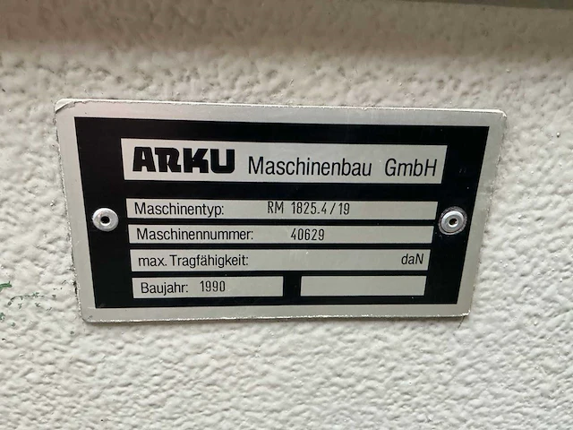 1990 arku rm 1825.4/19 bandricht apparaat - afbeelding 9 van  17
