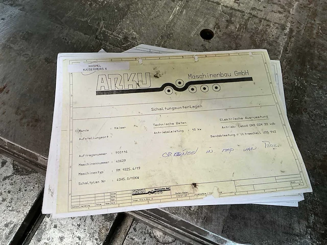 1990 arku rm 1825.4/19 bandricht apparaat - afbeelding 13 van  17