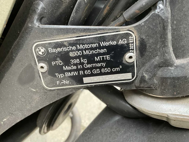1990 bmw r65 gs motorfiets - afbeelding 5 van  15