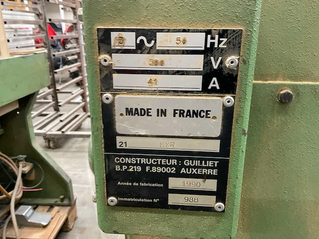 1990 guilliet kxr 21 vierzijdige profileer- en schaafmachine - afbeelding 11 van  19