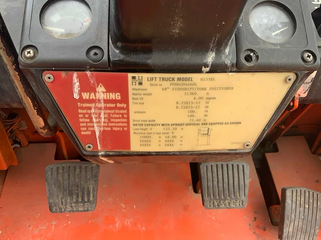 1990 hyster h155xl vorkheftruck - afbeelding 16 van  28