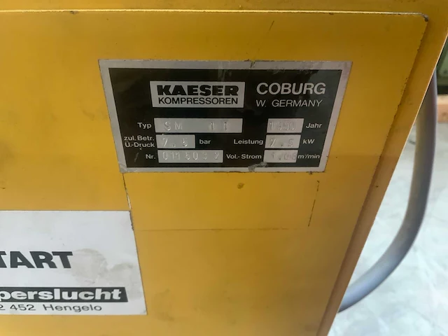 1990 keaser sm 11 schroefcompressor - afbeelding 3 van  12