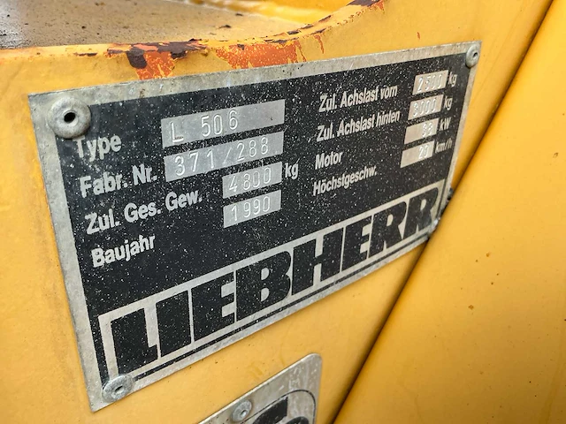 1990 liebherr l 506 shovel - afbeelding 29 van  35