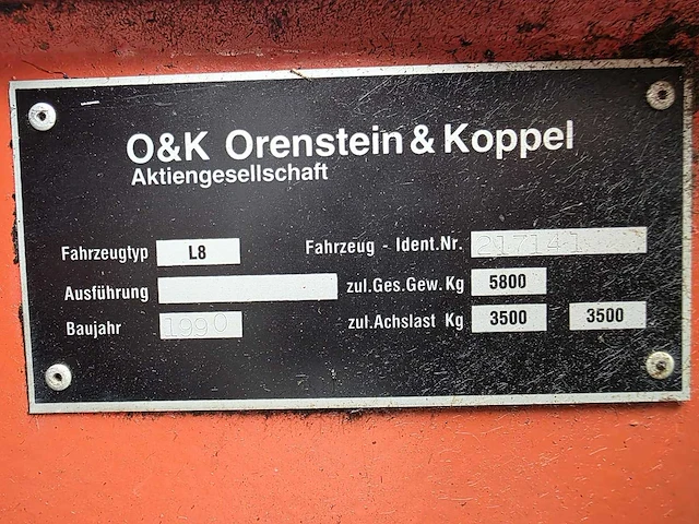 1990 o&k l8 shovel / wielader - afbeelding 20 van  27
