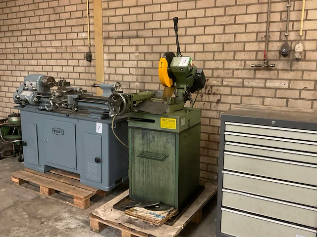 1990 omes mec-300s afkortcirkelzaagmachine - afbeelding 1 van  12