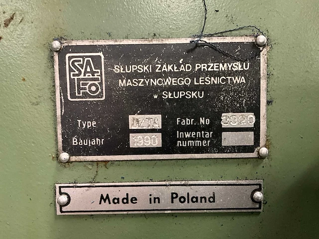 1990 safo dzta hout slijpmachines - afbeelding 22 van  22