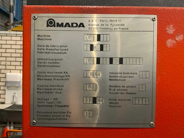 1991 amada promecam its cnc kantbank - afbeelding 4 van  12