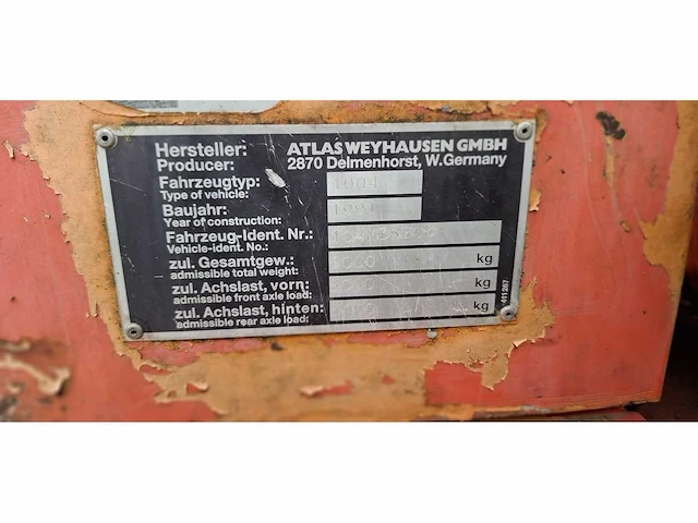 1991 atlas 1004 banden graafmachine - afbeelding 32 van  33