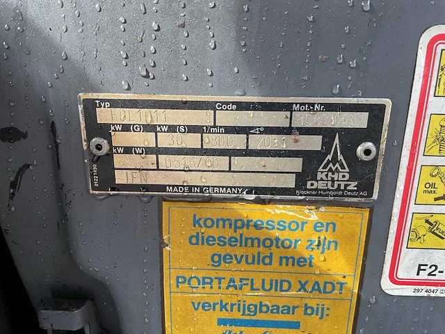 1991 atlas copco xas65dd luchtcompressor - afbeelding 10 van  10