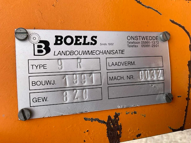 1991 boels 9r maïs schoffelmachine - afbeelding 7 van  7