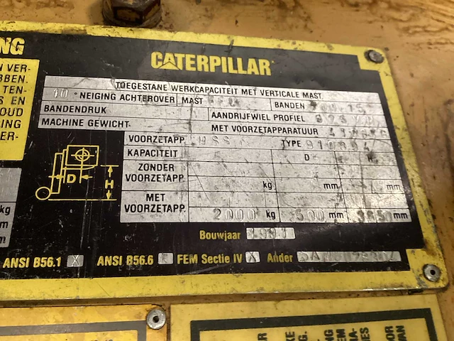 1991 caterpillar v40d vorkheftruck - afbeelding 5 van  13