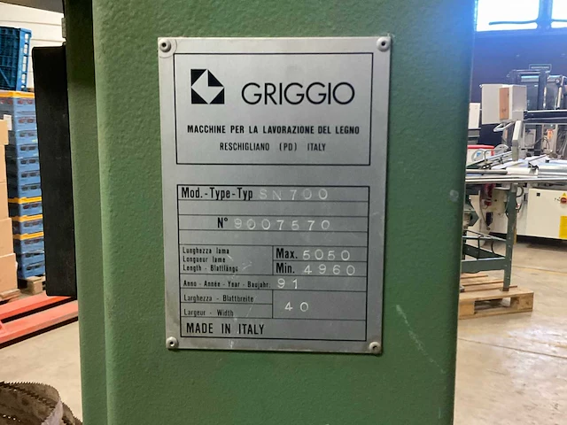 1991 griggio sn 700 lintzaagmachine - afbeelding 2 van  10