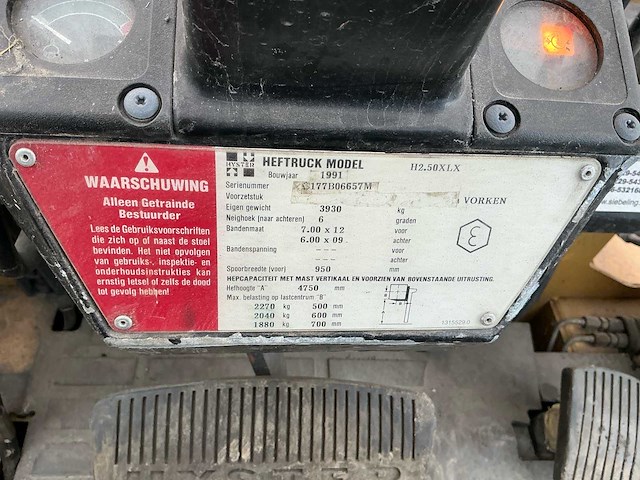1991 hyster 2.50xlx vorkheftruck - afbeelding 24 van  35