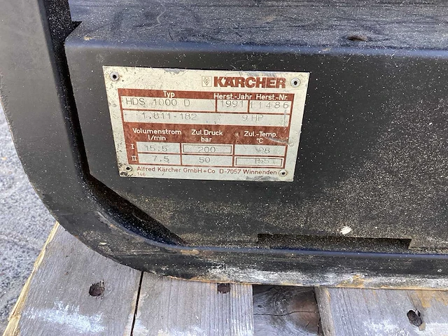 1991 kärcher hds 1000 d hogedrukreiniger - afbeelding 7 van  9