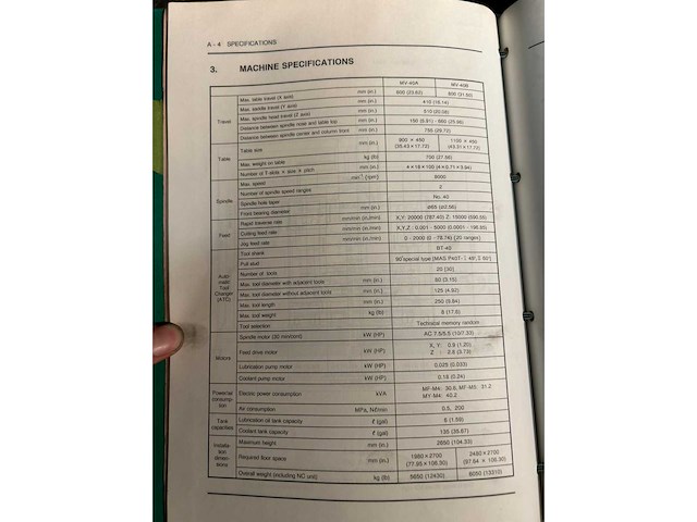 1991 mori seiki mv-40b cnc universeel machinecentrum - afbeelding 7 van  16